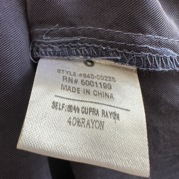 Mo:Vint Dress Women’s Size Small Blue Tunic Sack V-Neck Rayon Pockets - Picture 4 of 4